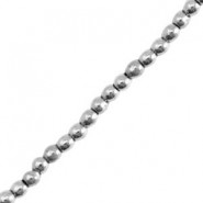 Hematite Perlen rund 2mm Silver